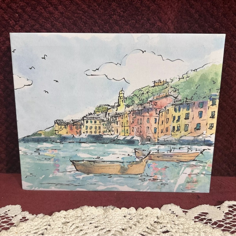 Epic Graffiti 'Portofino l' by Anne Tavoletti, Giclee Canvas Wall Art